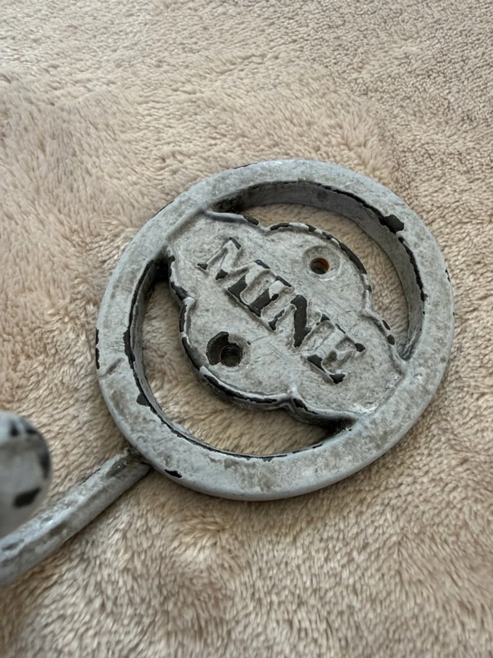 Mine & Yours Decorative Wall Hooks in Gray and Cream